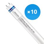 Fordelspakning 10x Philips LED Lysrør T8 MASTER (HF) High Output 20W 3100lm - 865 daglys| 150cm - erstatter 58W