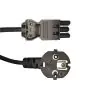 Noxion GST-Kompatibel Strømforsyningskabel - Female + Schuko Europlug - Svart 1.5m - 3 pole 0.75mm2
