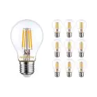 Fordelspakning 10x Noxion Lucent filament LED E27 Pære klar 4.5W 470lm - 827 ekstra varm hvit | erstatter 40W