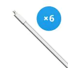 Fordelspakning 6x Bright Choice LED Lyslister Vanntett 17W 1870lm - 840 Kald Hvit | 120cm